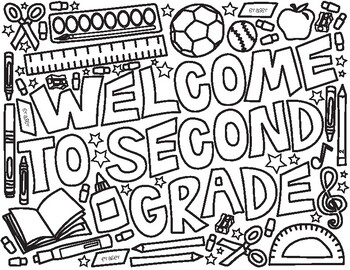 Wele to nd grade coloring page by the art of integration tpt