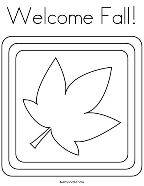 Wele fall coloring page