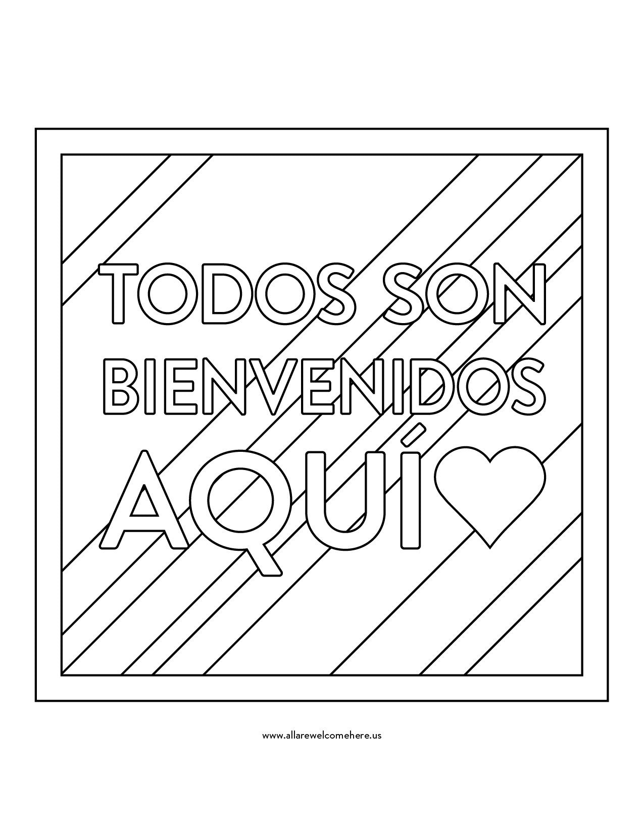 Free download spanish coloring sheet â all are welcome here