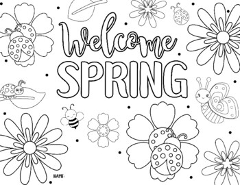 Spring coloring page