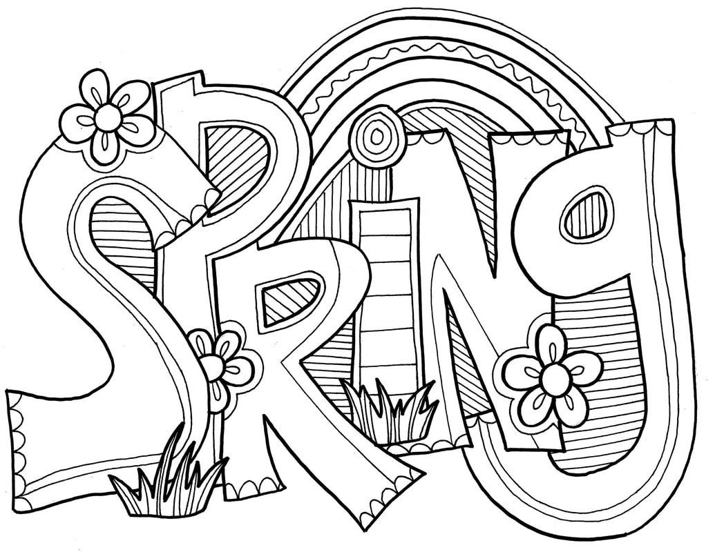 Spring coloring pages