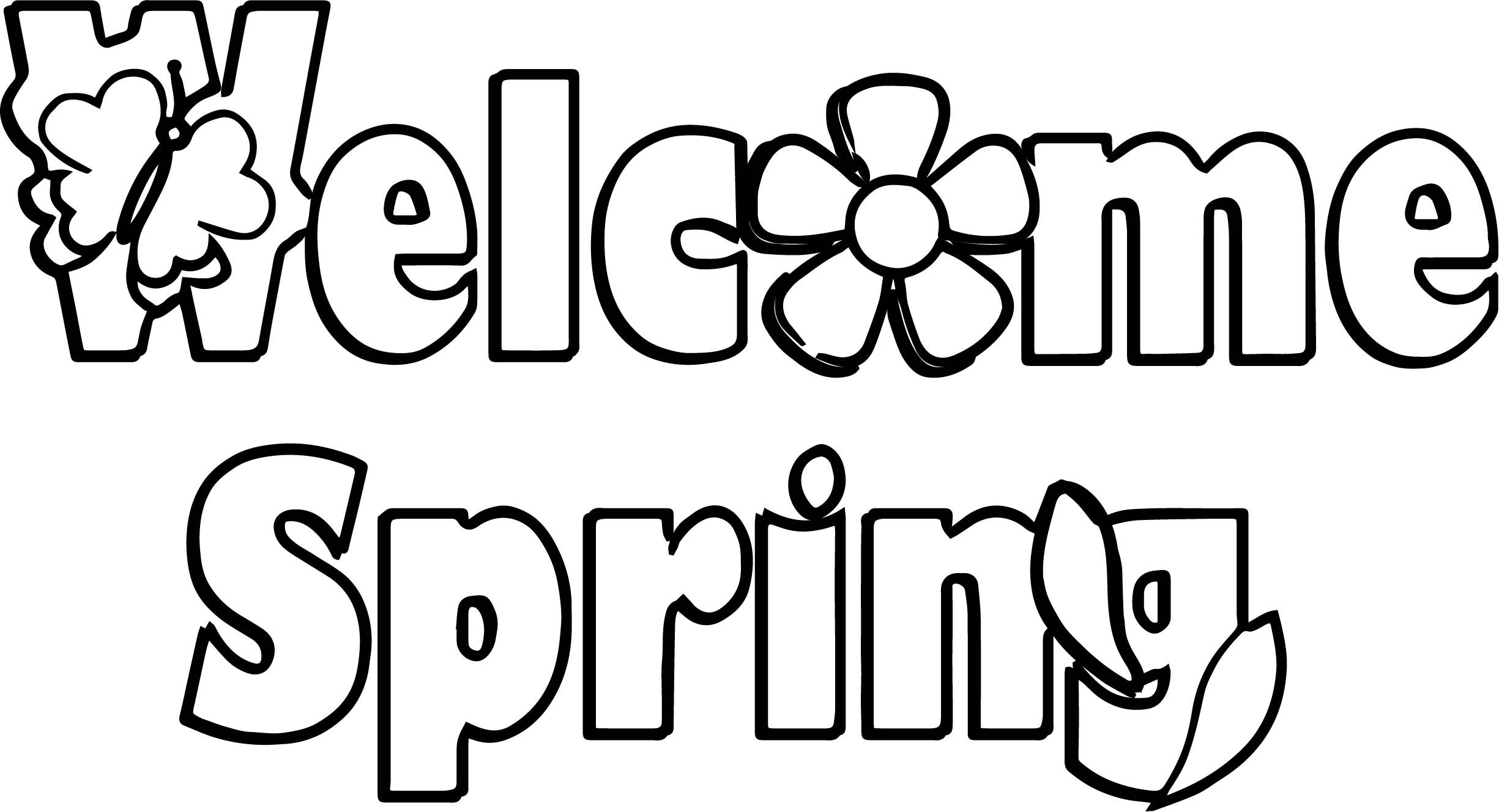 Wele spring coloring page