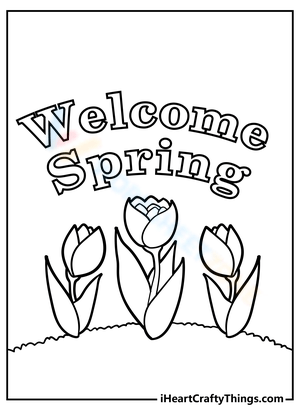 Free printable spring coloring pages for kids adults