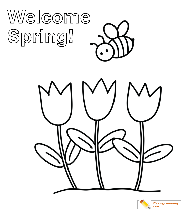 Spring coloring page free spring coloring page