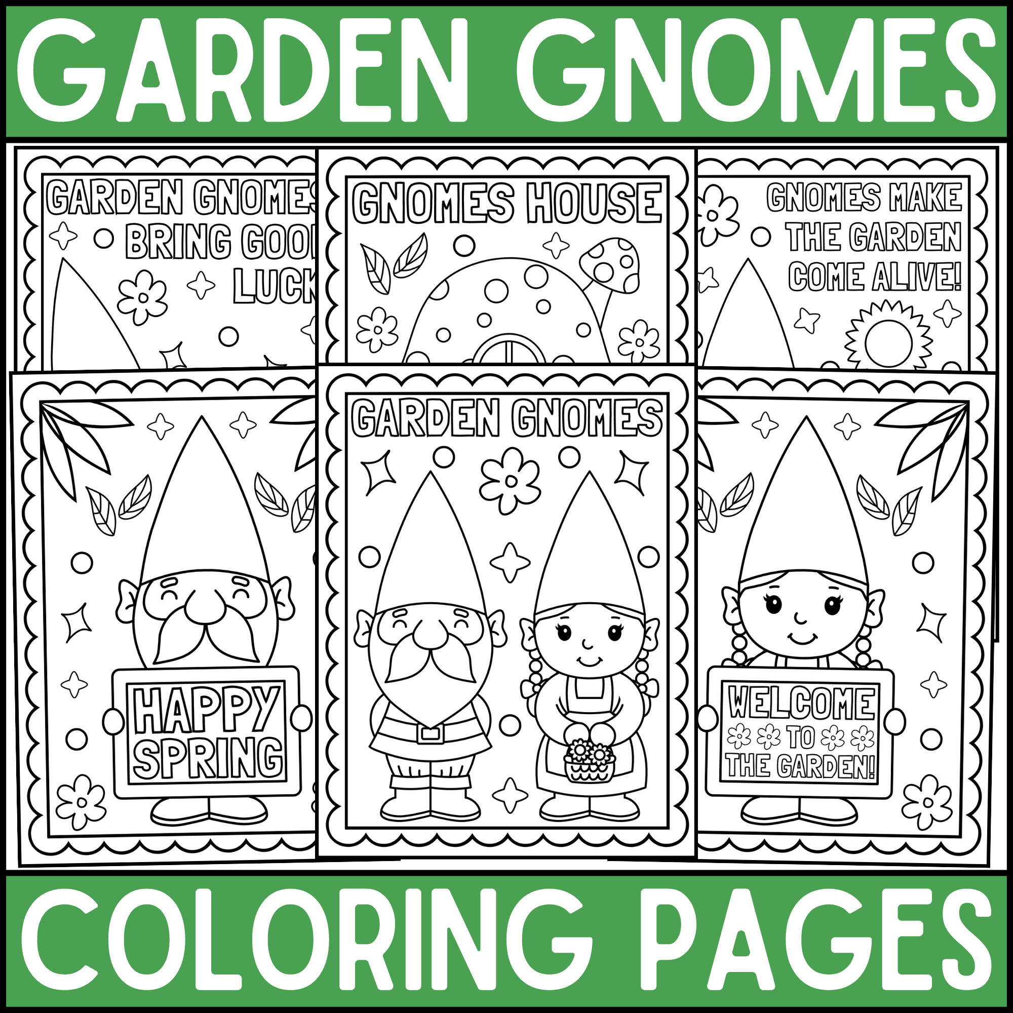 Garden gnomes coloring pages spring coloring pages spring coloring sheets made by teachers