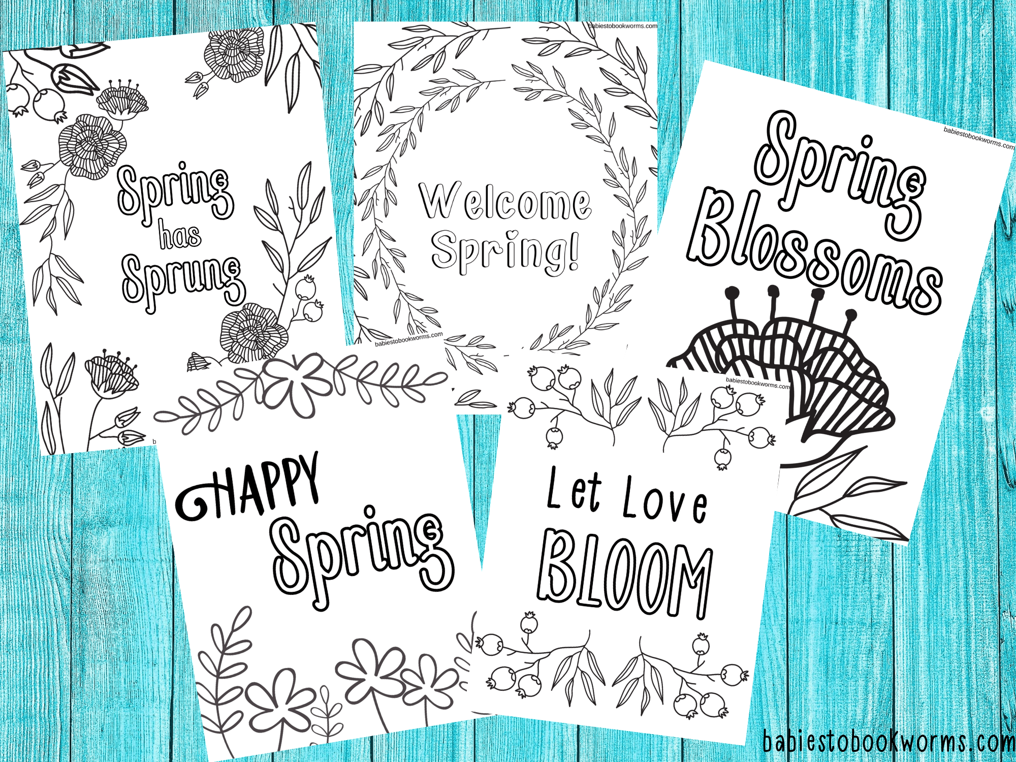 Printable spring coloring pages