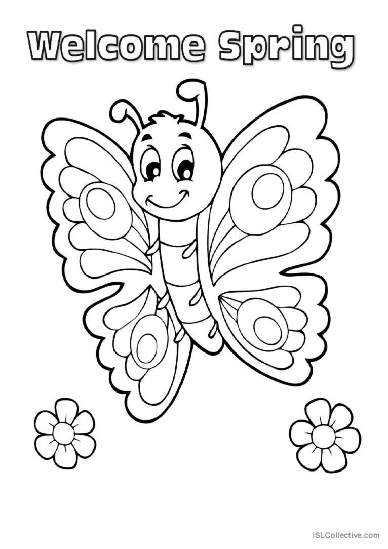 Spring colouring glish esl worksheets pdf doc