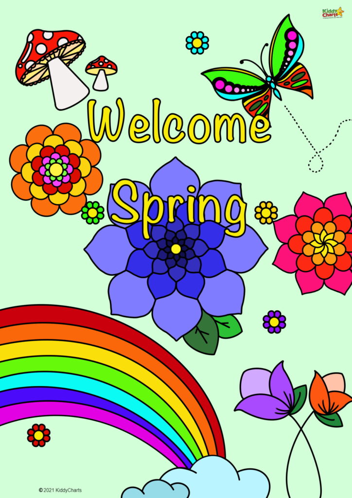 Spring printable coloring pages