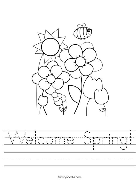 Wele spring worksheet