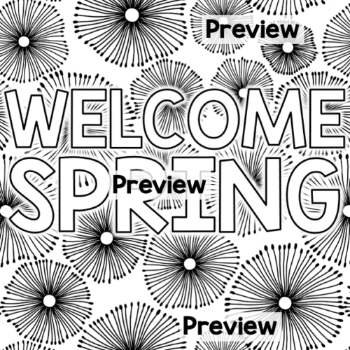 Spring coloring pages made by teachers