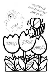 Spring coloring page