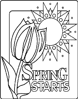 Spring free coloring pages