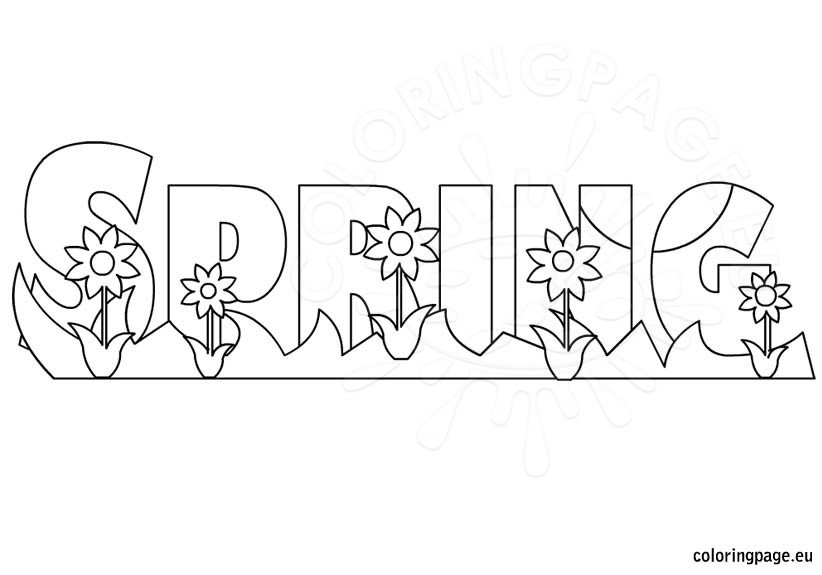 Spring coloring page coloring page