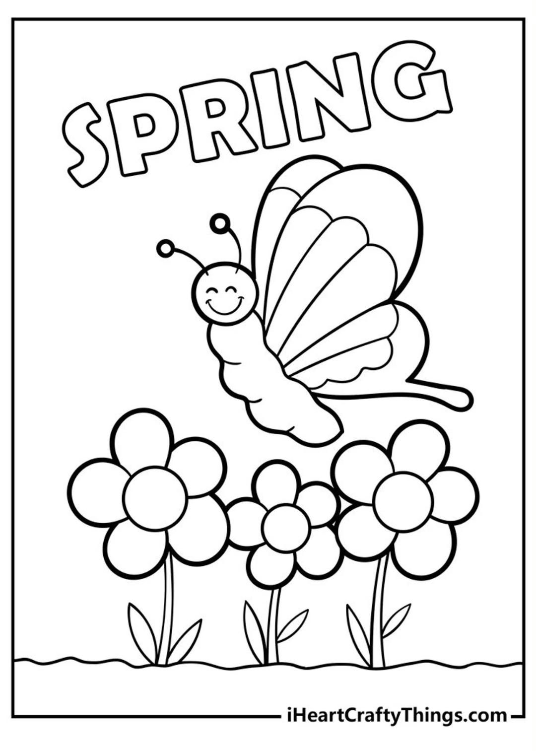 Spring spring coloring sheets spring coloring pages preschool coloring pages