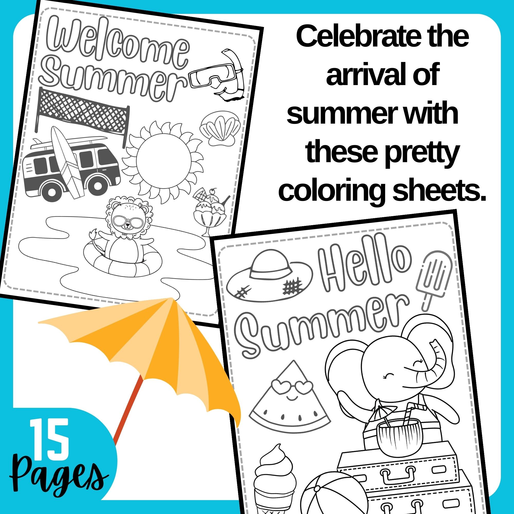 Summer coloring pages end of the year coloring sheets with quotes made by teachers