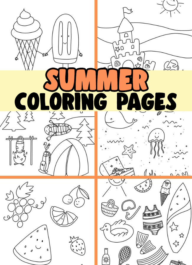 Summer coloring pages