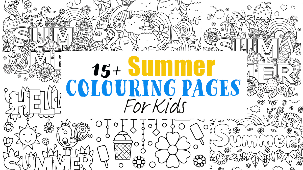 Free printable summer colouring pages for kids