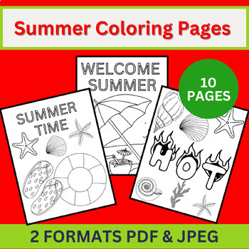 Summer coloring pages activity last day of school end of year coloring sheets