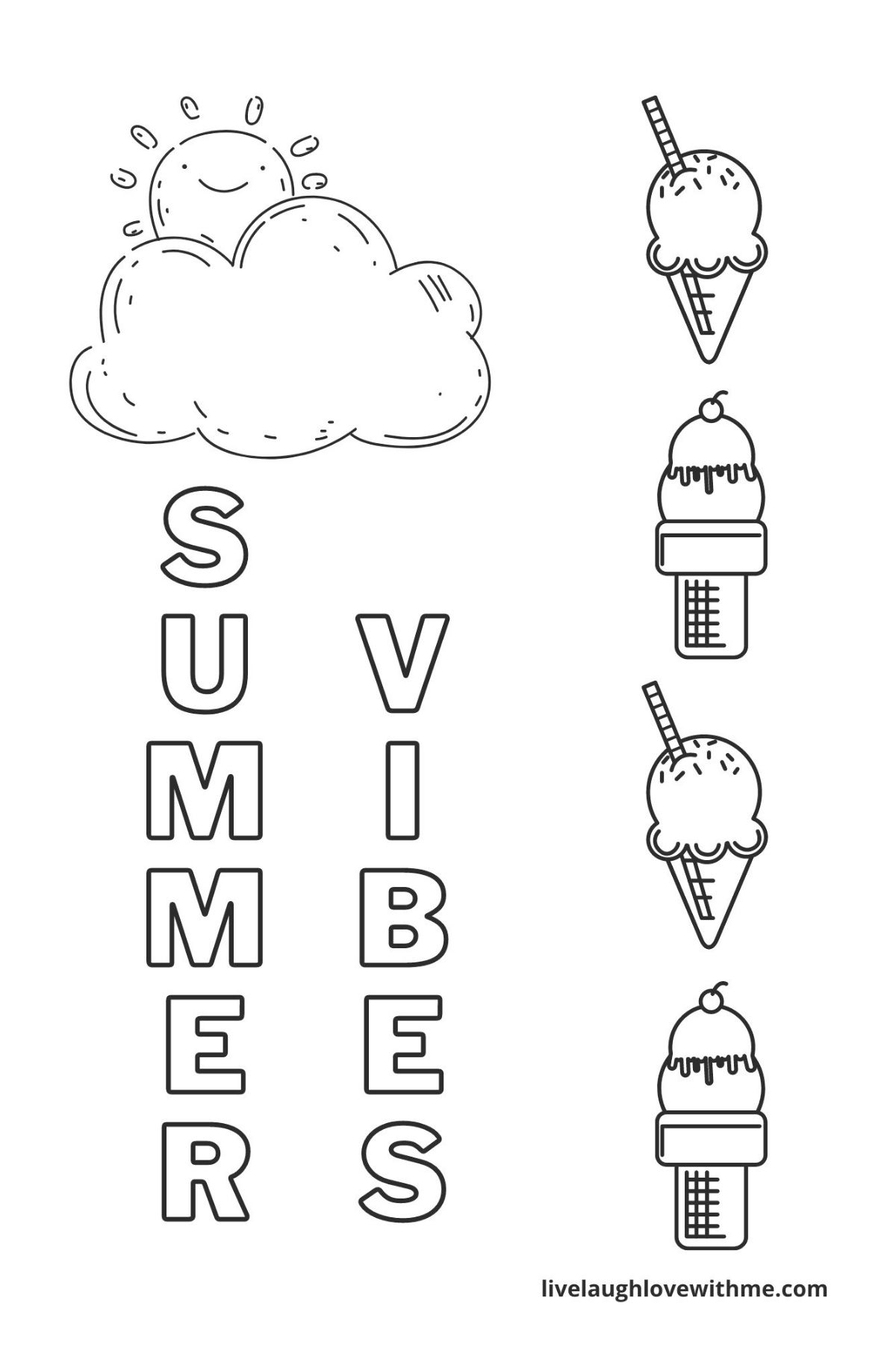 Summer coloring pages free printable