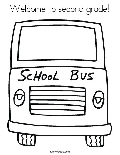 Wele to second grade coloring page