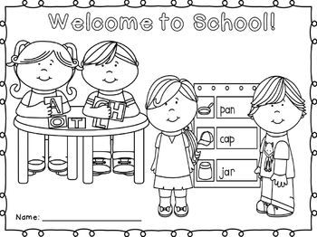 Back to school coloring sheet k
