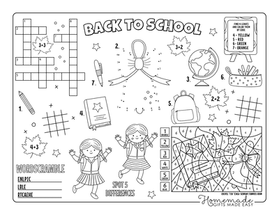 Free back to school coloring pages for kids