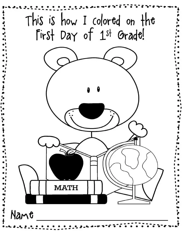 Wele to first grade to color coloring page