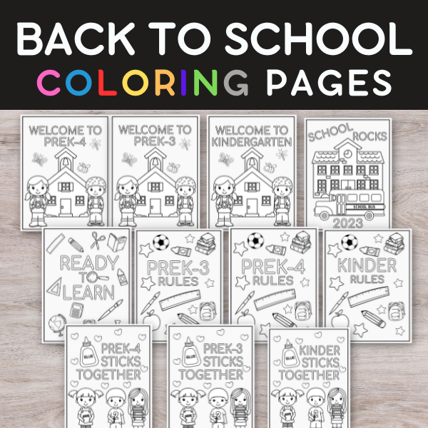 Back to school coloring pages