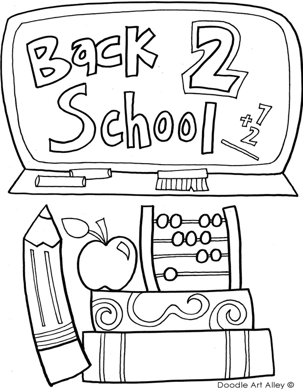 Back to school coloring pages printables