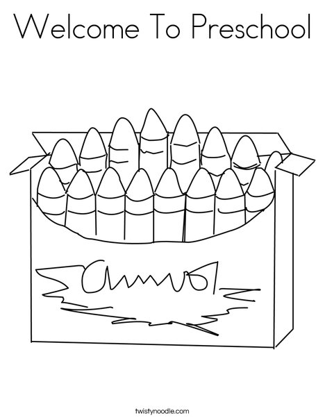 Wele to preschool coloring page