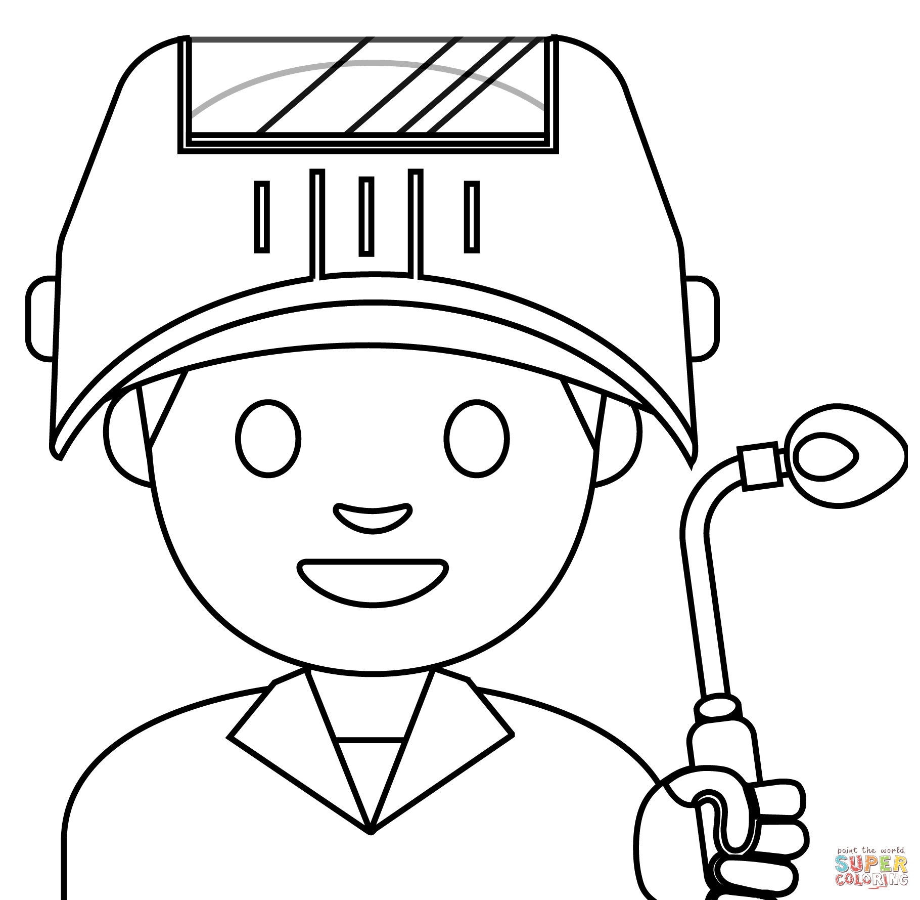 Man factory worker emoji coloring page free printable coloring pages