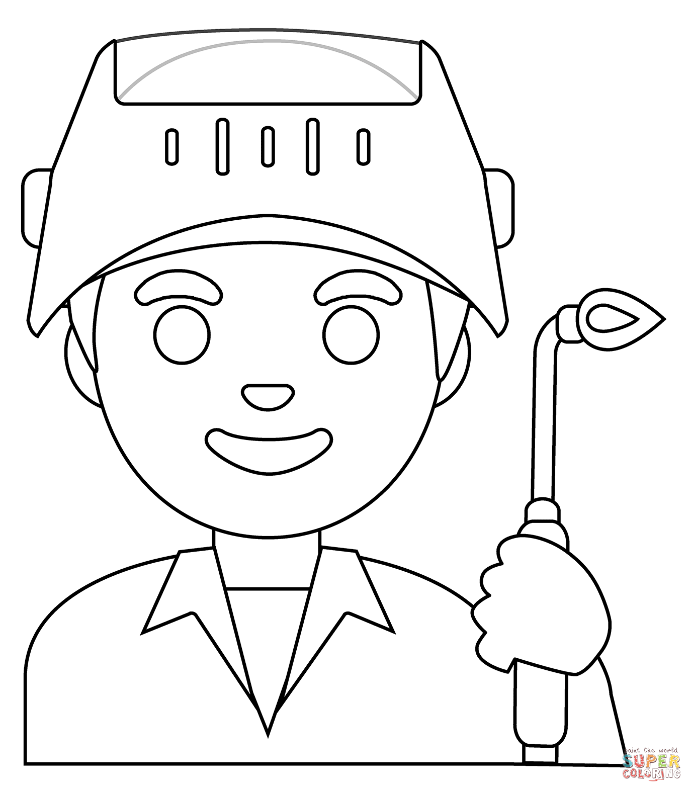 Man factory worker emoji coloring page free printable coloring pages