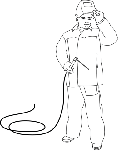 Welder coloring page free printable coloring pages