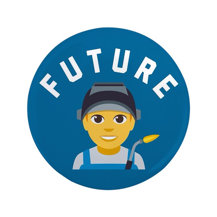 Emoji future welder button