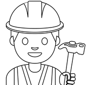 Construction worker coloring pages free coloring pages