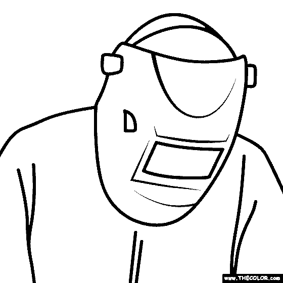 Welder coloring page