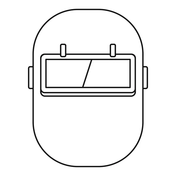 Welding mask icon outline style stock vector by ylivdesign