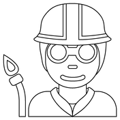 Man factory worker emoji coloring page free printable coloring pages