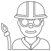 Man factory worker emoji coloring page free printable coloring pages