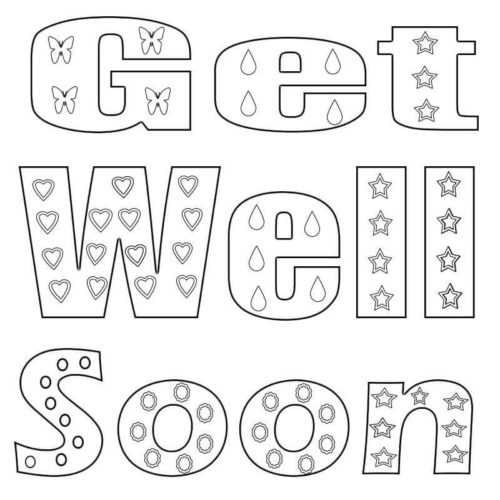 Coloring pages free printable get well coloring page