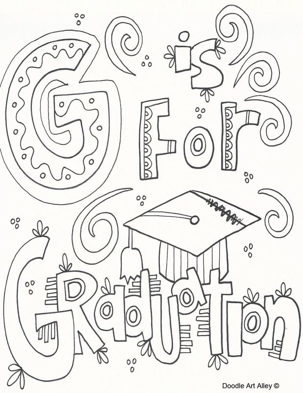 Graduation coloring pages