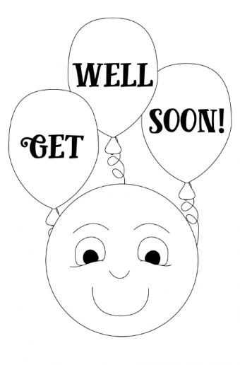 Printable get well cards for kids to color