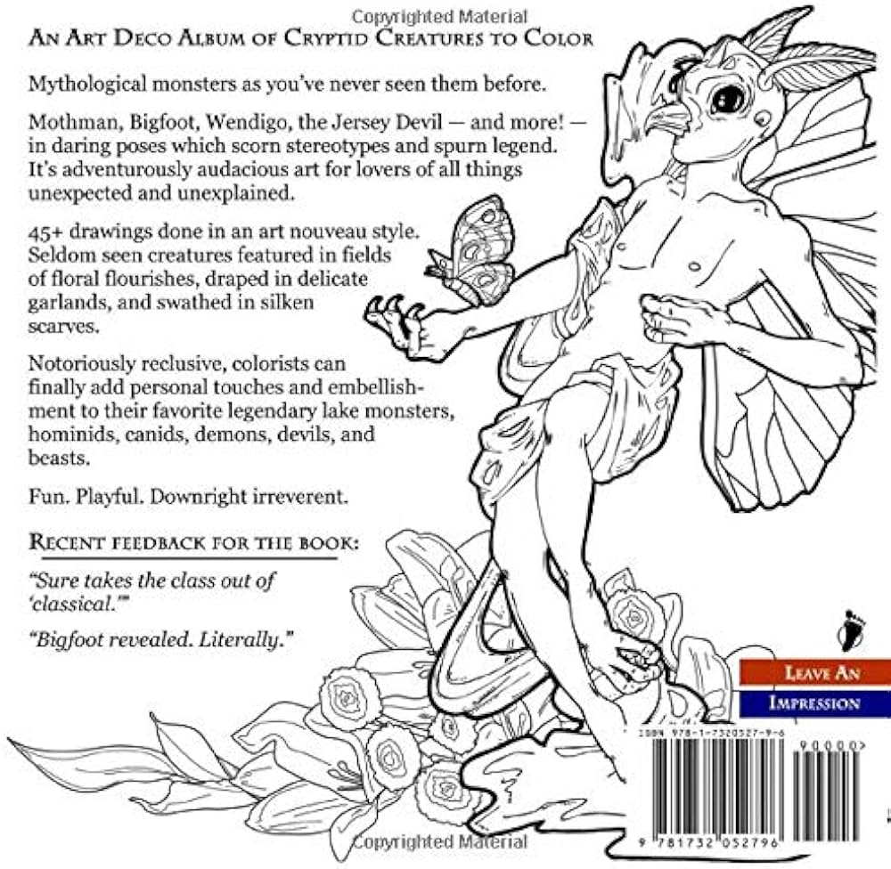 Classical cryptids an art nouveau style coloring book morrison katy books