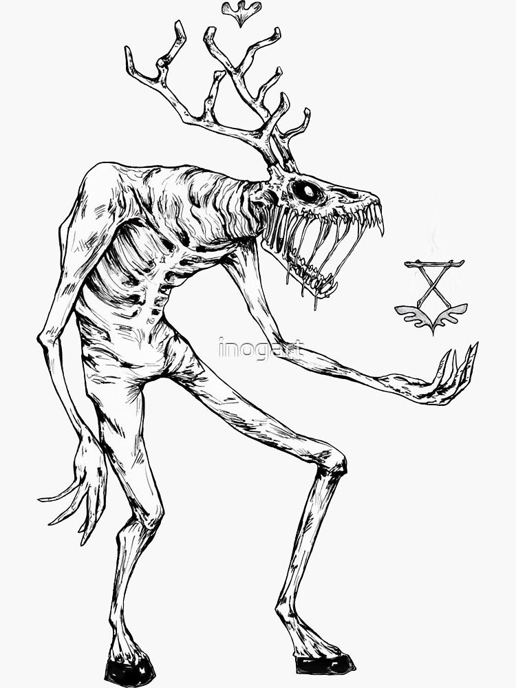 Wendigo sticker for sale by inogart