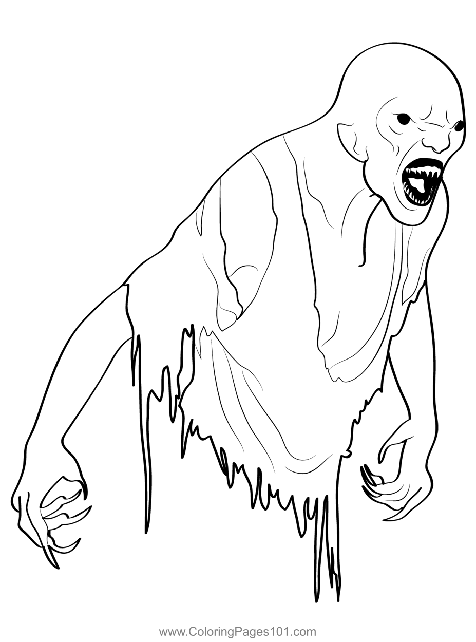 Wendigo coloring page for kids