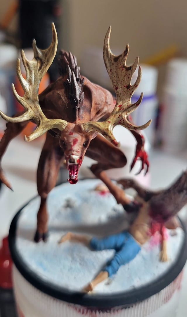 First printed mini wendigo by lord of the print couldnt be happier with how it turned out rprintedminis