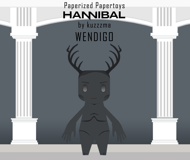 Papercraft paperized hannibal wendigo papertoy private universe timeline