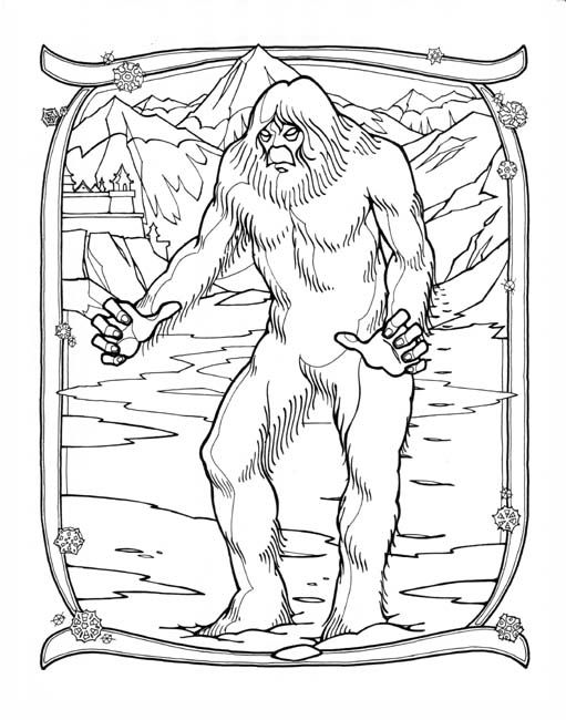 Snowman yeti art for tomlands famous monsters of legend super coloring pages coloring pages coloring books