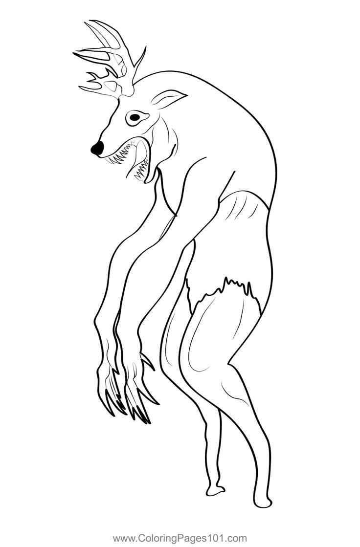 Wendigo coloring page coloring pages coloring pages for kids wendigo