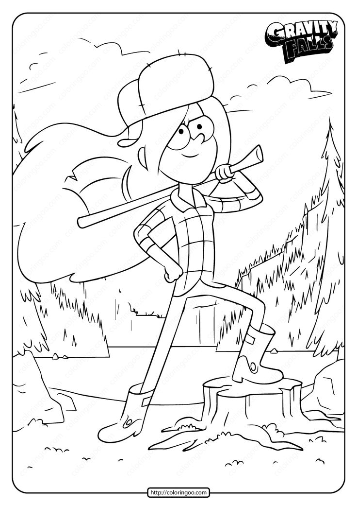 Printable gravity falls wendy coloring page fall coloring pages fall coloring sheets cat coloring book